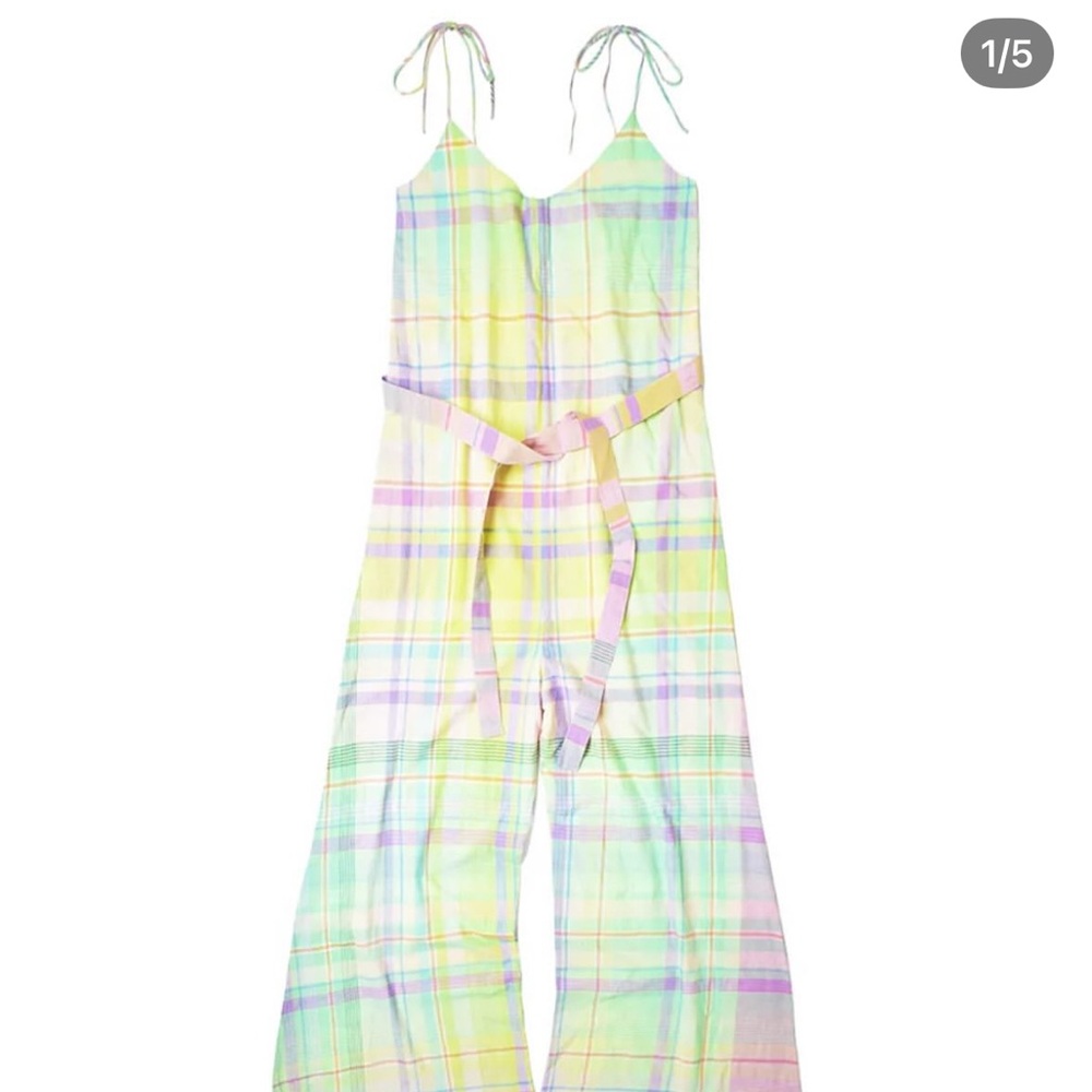 MII Collection plaid jumpsuit S Tuckernuck